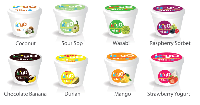 kstar gelato 100ml retail cups in many premium flavours